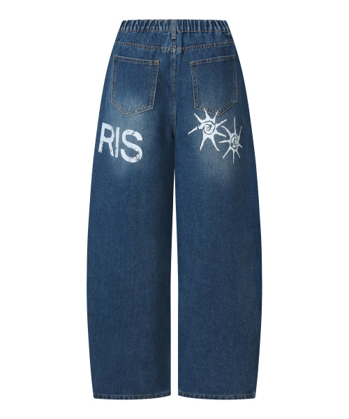 SIDE TEE LOGO PANTS UNISEX BLUE