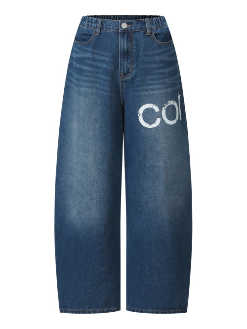 SIDE TEE LOGO PANTS UNISEX BLUE