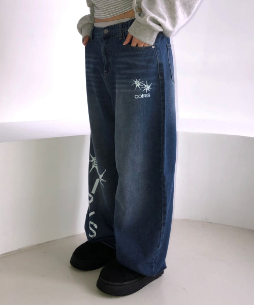 TEE LOGO PANTS UNISEX BLUE