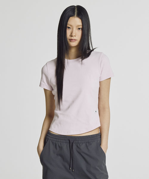 WOMEN ESSENTIAL FITTED TEE - 2 COLORS PINK