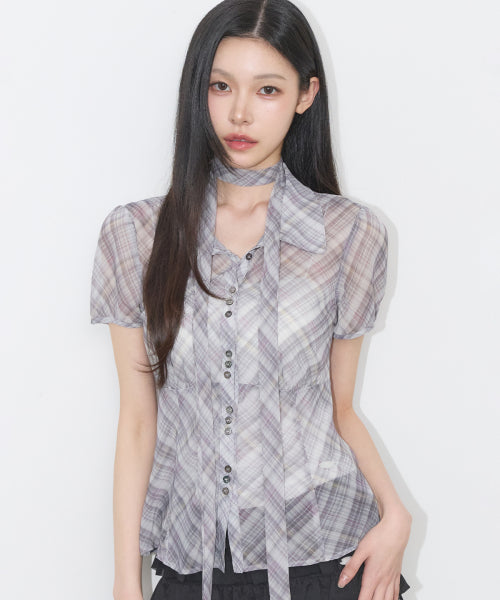 PUFF BLOUSE GREY - 4 COLORS BEIGE