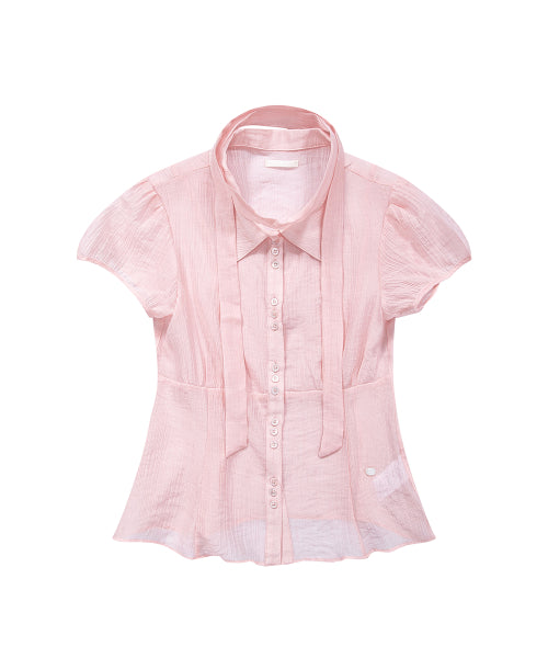 PUFF BLOUSE GREY - 4 COLORS PINK