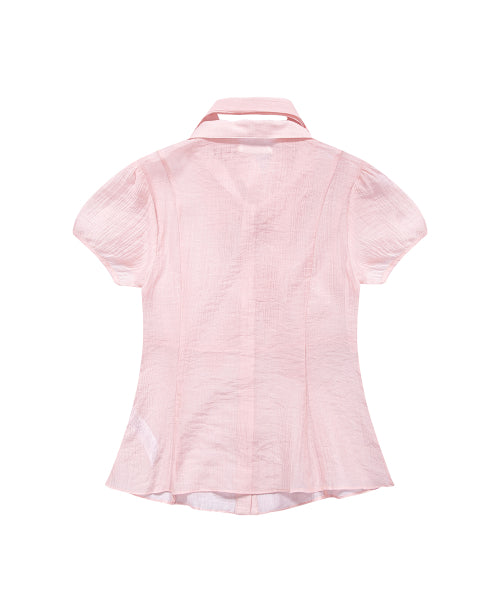 PUFF BLOUSE GREY - 4 COLORS PINK
