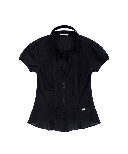PUFF BLOUSE GREY - 4 COLORS BLACK