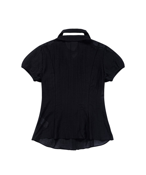 PUFF BLOUSE GREY - 4 COLORS BLACK