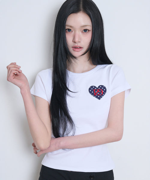 129 DOT FITTED T-SHIRT - 4 COLORS WHITE