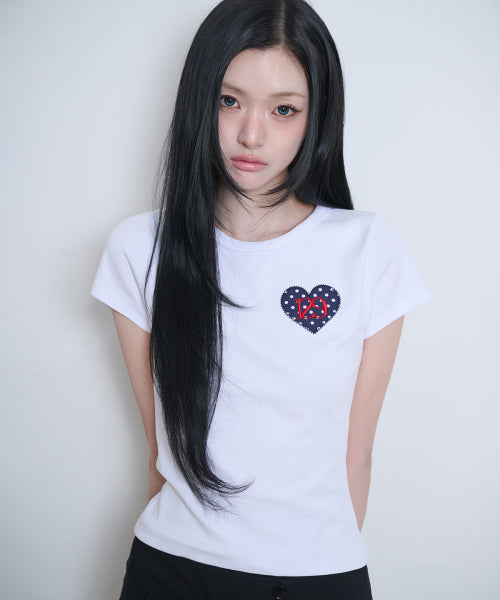 129 DOT FITTED T-SHIRT - 4 COLORS WHITE