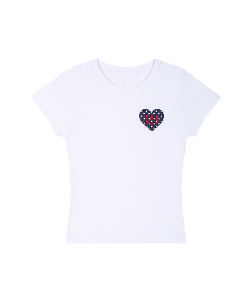 129 DOT FITTED T-SHIRT - 4 COLORS WHITE