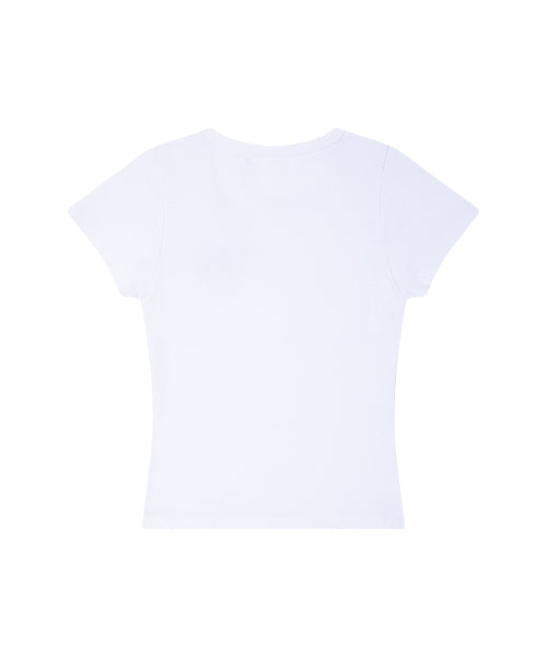 129 DOT FITTED T-SHIRT - 4 COLORS WHITE