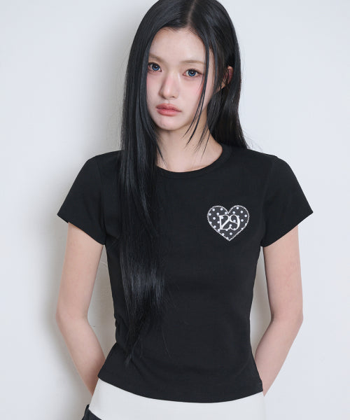 129 DOT FITTED T-SHIRT - 4 COLORS BLACK
