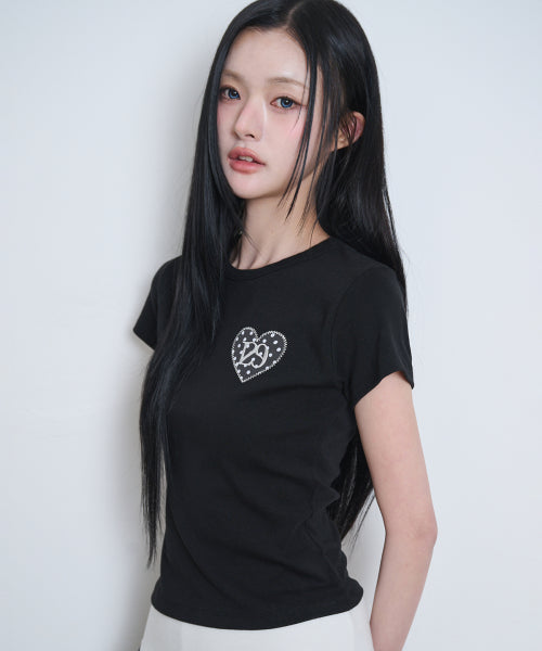 129 DOT FITTED T-SHIRT - 4 COLORS BLACK