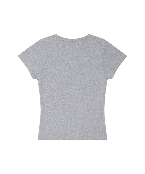 129 DOT FITTED T-SHIRT - 4 COLORS MELANGE GREY
