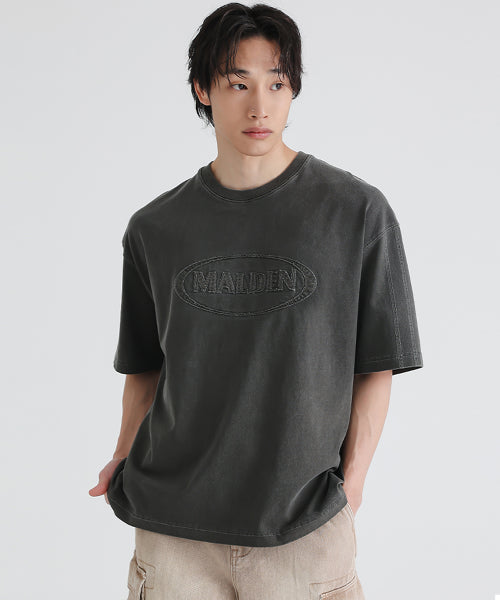 PIGMENT APPLIQUE OVERFIT T-SHIRT CHARCOAL