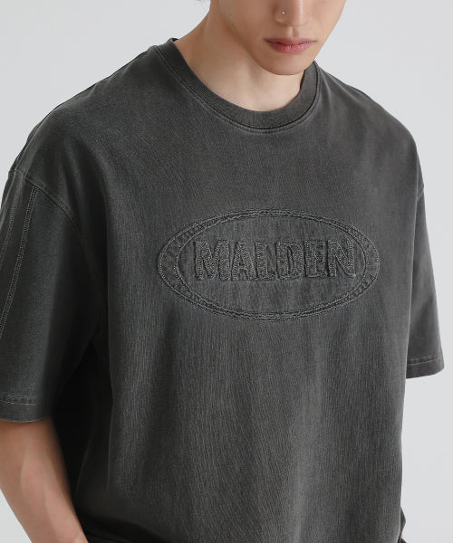 PIGMENT APPLIQUE OVERFIT T-SHIRT CHARCOAL