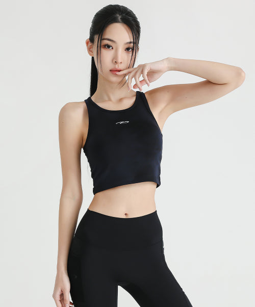 COTTON-LIKE SNOW RUNNING CROP TOP - 2 COLORS NAVY