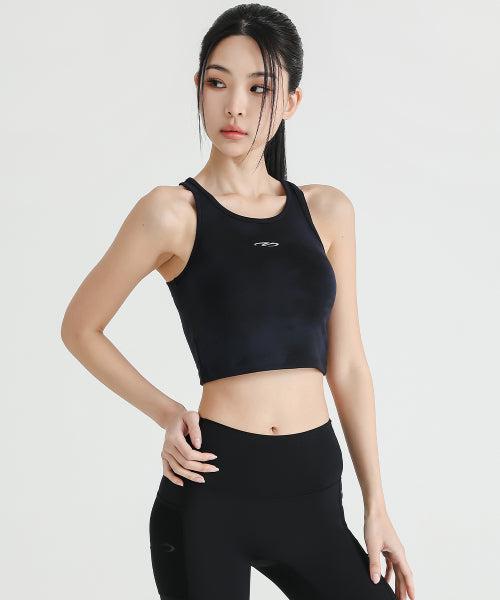 COTTON-LIKE SNOW RUNNING CROP TOP - 2 COLORS NAVY