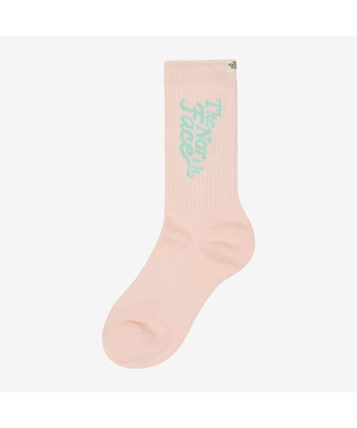LETTERING SOCKS SOFT PINK