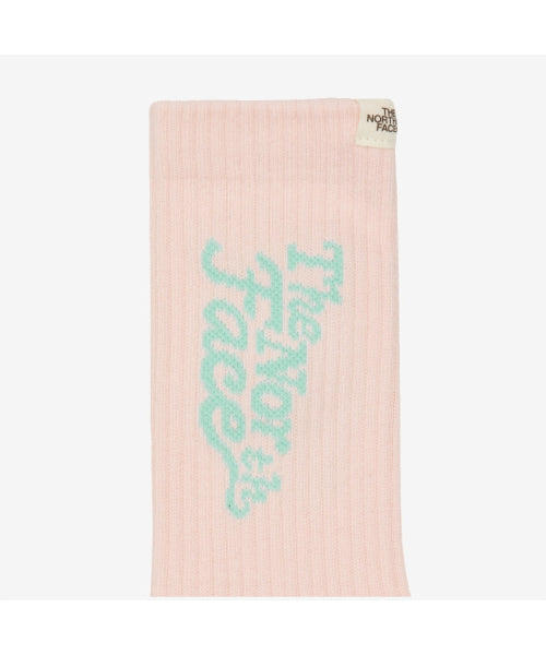 LETTERING SOCKS SOFT PINK