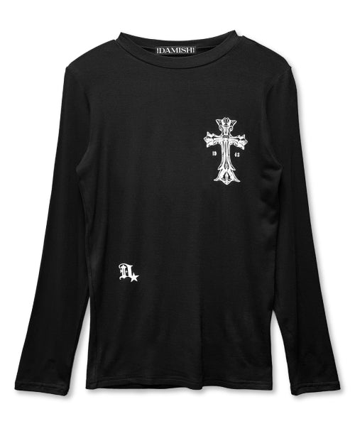 GOTHIC CROSS SLEEVE LONG - 2 COLORS BLACK
