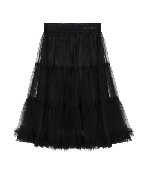 TULLE VOLUME SKIRT #徐睿知同款! - 2 COLORS BLACK