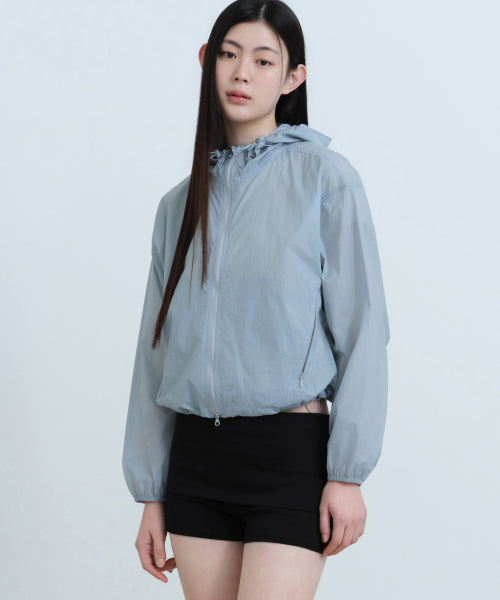 WOMENS SHEER WINDBREAKER #韓韶禧同款! - 5 COLORS BLACK
