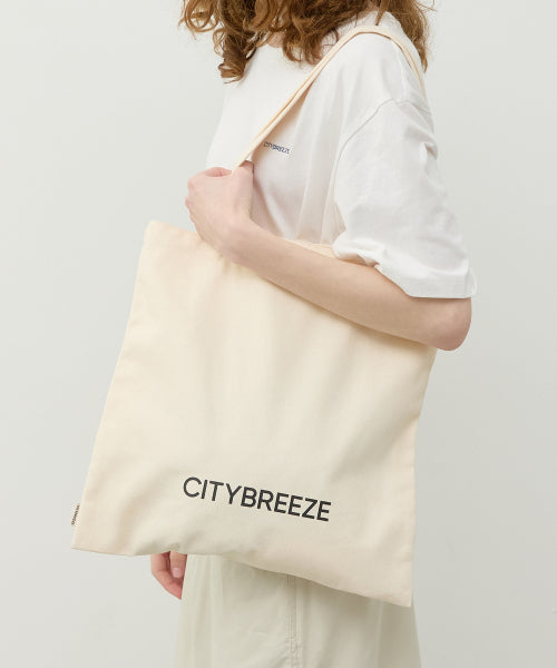 CITY LOGO BASIC ECO BAG NAVY - 2 COLORS IVORY