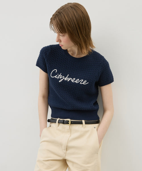 LOGO SHORT SLEEVE KNIT - 3 COLORS