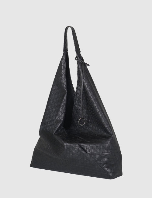 MORE WEAVING HOBO BAG - 2 COLORS BLACK