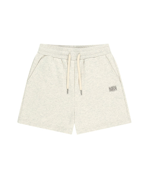 W VINTAGE CLASSIC LOGO SWEAT SHORTS - 4 COLORS OATMEAL