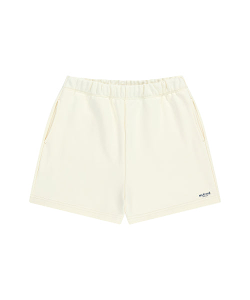 W REGULAR LOGO SWEAT SHORTS - 3 COLORS IVORY