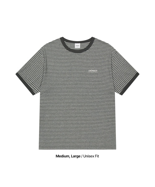 BASIC LOGO STRIPE RINGER TEE - 2 COLORS