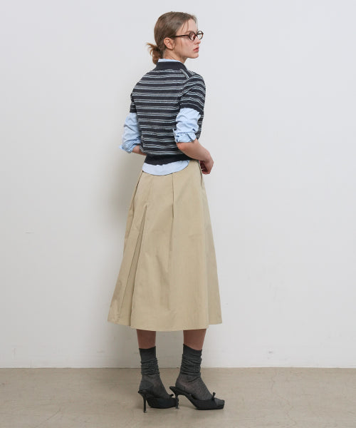 GENERAL IDEA STRIPE COLLAR HALF KNIT - 3 COLORS NAVY