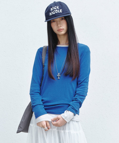 ESSENTIAL ROUND TOP #徐睿知同款! - 6 COLORS BLUE