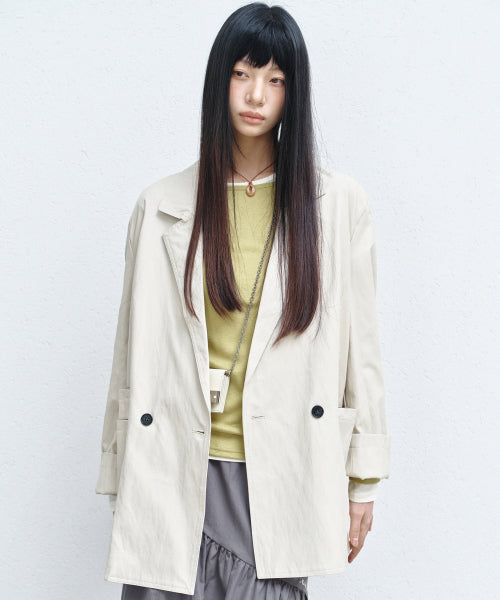 DOUBLE TAILORED JACKET #徐睿知同款! - 3 COLORS CREAM
