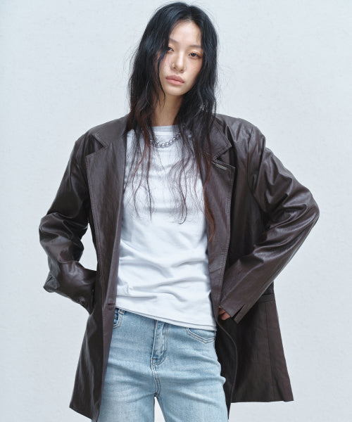 DOUBLE TAILORED JACKET #徐睿知同款! - 3 COLORS BROWN