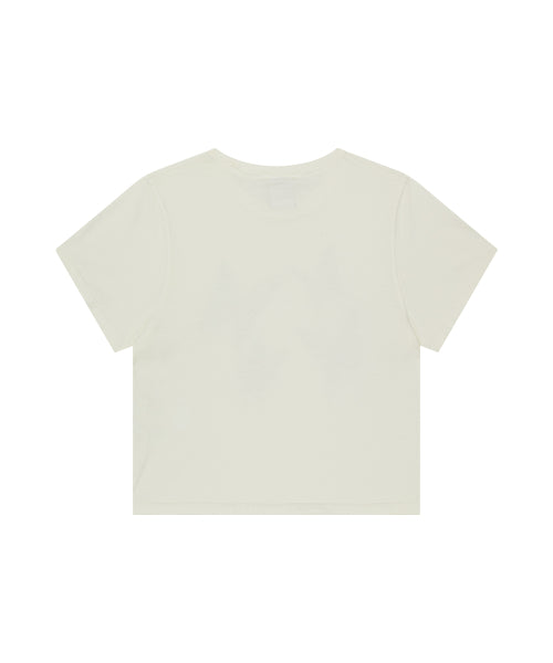 PIGMENT BUTTERFLY GOTH CROP TEE YELLOW - 3 COLORS IVORY