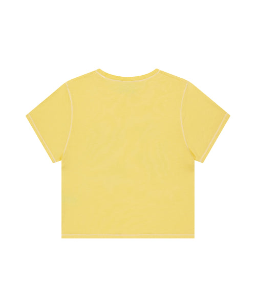 PIGMENT BUTTERFLY GOTH CROP TEE YELLOW - 3 COLORS YELLOW