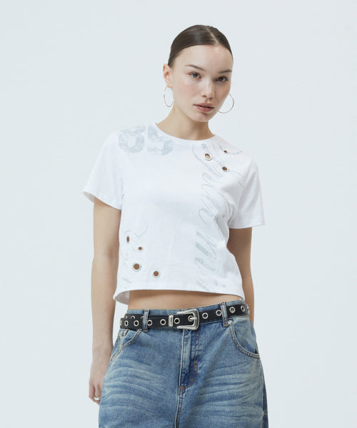 TRUTH EYELET TEE WHITE