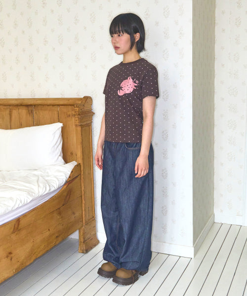 STRAWBERRY DOT TEE - 2 COLORS