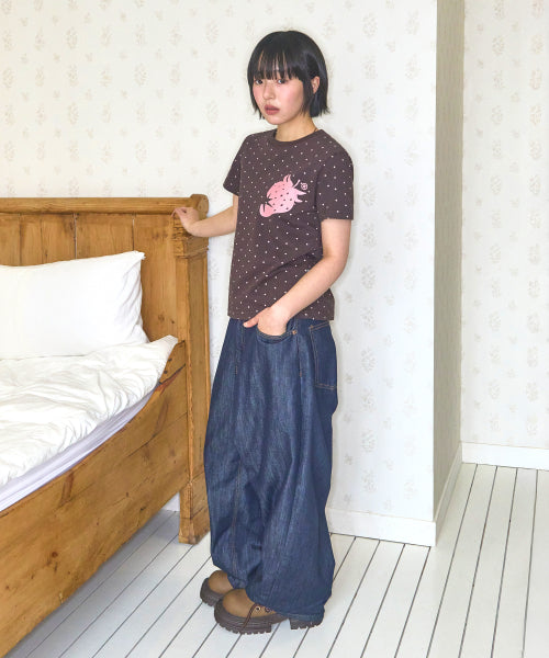 STRAWBERRY DOT TEE - 2 COLORS