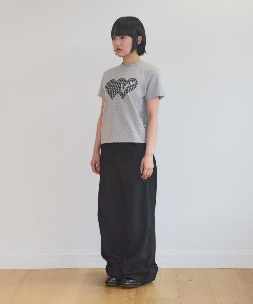 DOUBLE DOUBLE HEART TEE - 3 COLORS