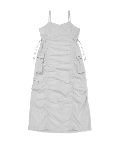 NYLON BUSTIER DRESS #GISELLE同款! - 2 COLORS LIGHT GREY