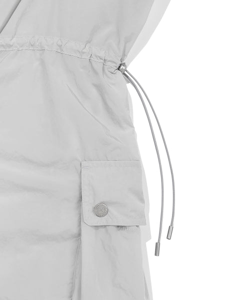 NYLON BUSTIER DRESS #GISELLE同款! - 2 COLORS LIGHT GREY