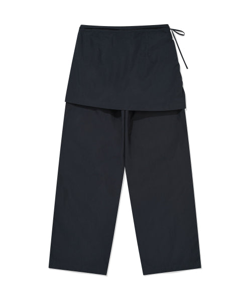 SKIRT LAYERED PANTS #GISELLE同款! - 2 COLORS CHARCOAL