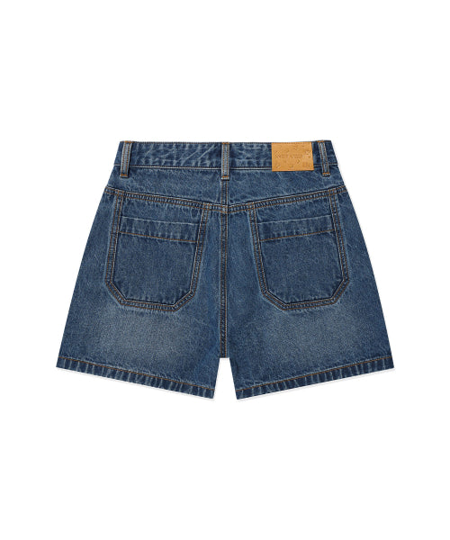 KNEE-LENGTH DENIM SHORTS #GISELLE同款! - 2 COLORS BLUE