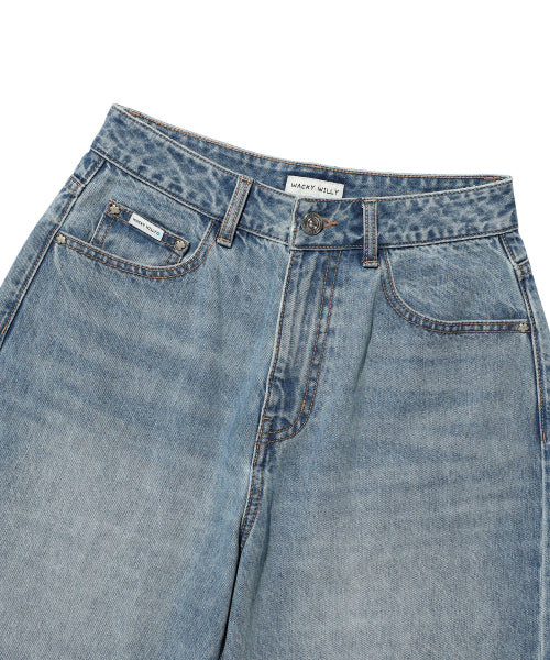 DENIM BERMUDA PANTS #GISELLE同款! - 2 COLORS BLUE