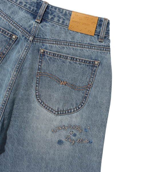 DENIM BERMUDA PANTS #GISELLE同款! - 2 COLORS BLUE