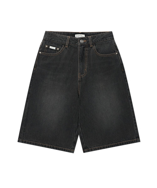 DENIM BERMUDA PANTS #GISELLE同款! - 2 COLORS BLACK