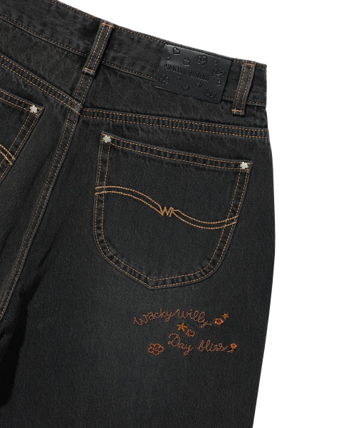 DENIM BERMUDA PANTS #GISELLE同款! - 2 COLORS BLACK