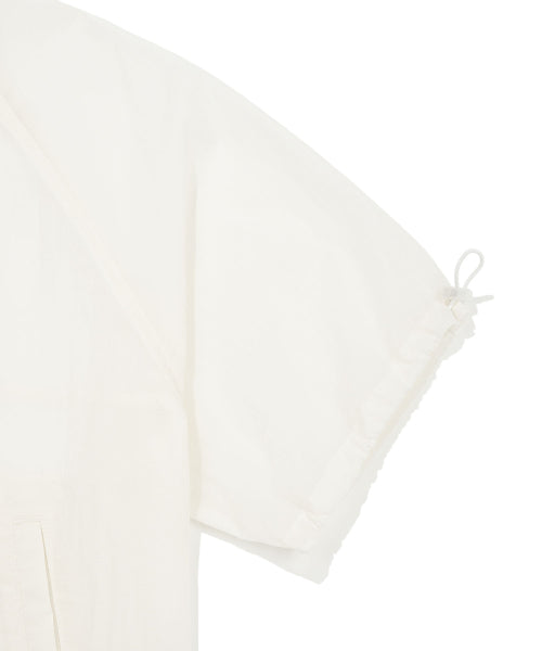 NYLON SHORT SLEEVE WINDBREAKER #GISELLE同款! - 2 COLORS WHITE